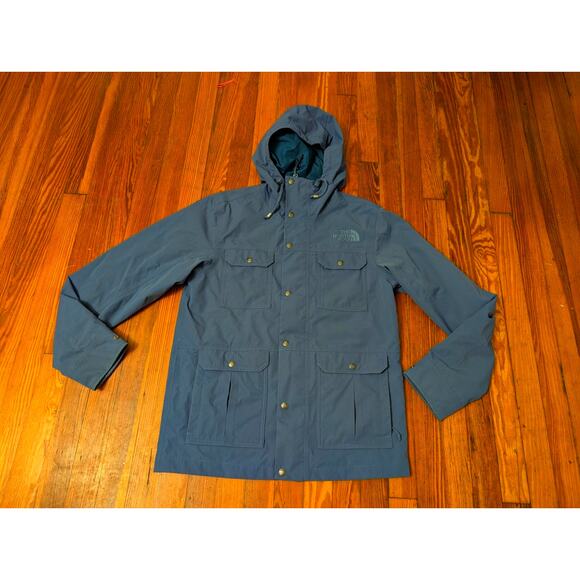 North Face Kepplier Dry-vent Blue mens Small Rain Jacket - Picture 1 of 11
